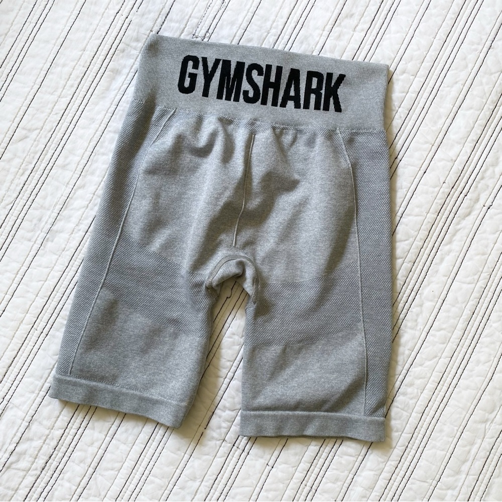 Gymshark Cycling Flex Bike Shorts in Heather Grey and Black Logo size Small - Picture 5 of 6